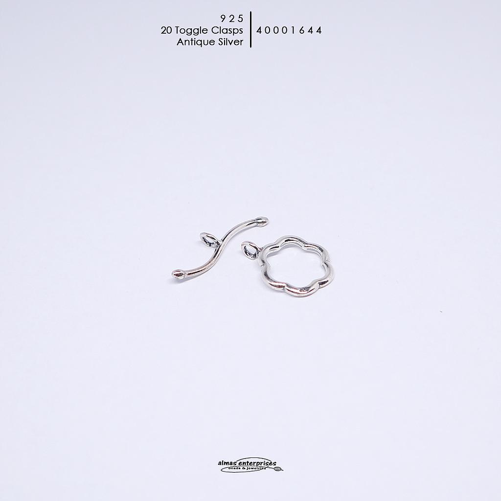 Toggle clasps silver 925 20