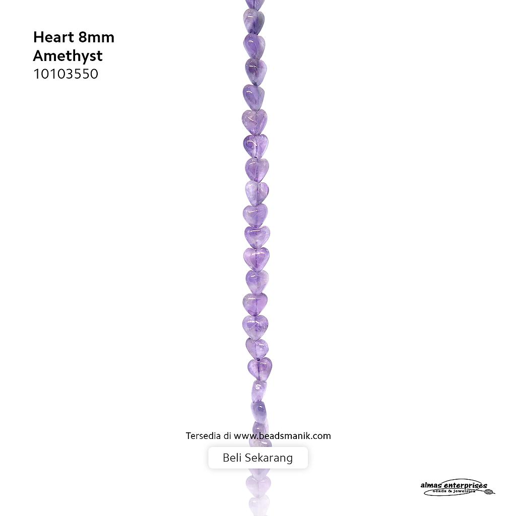 Heart 8mm Amethyst