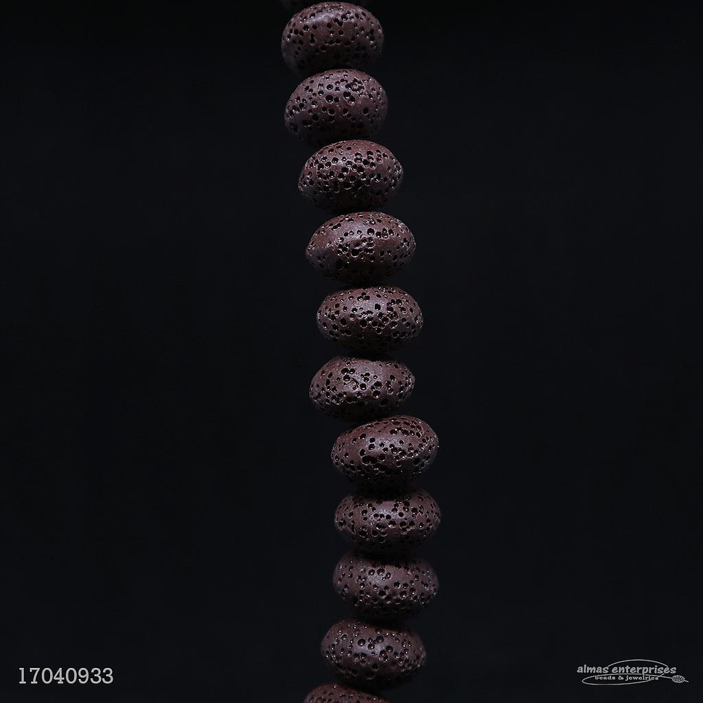 010 10x15 Brown Lava Beads