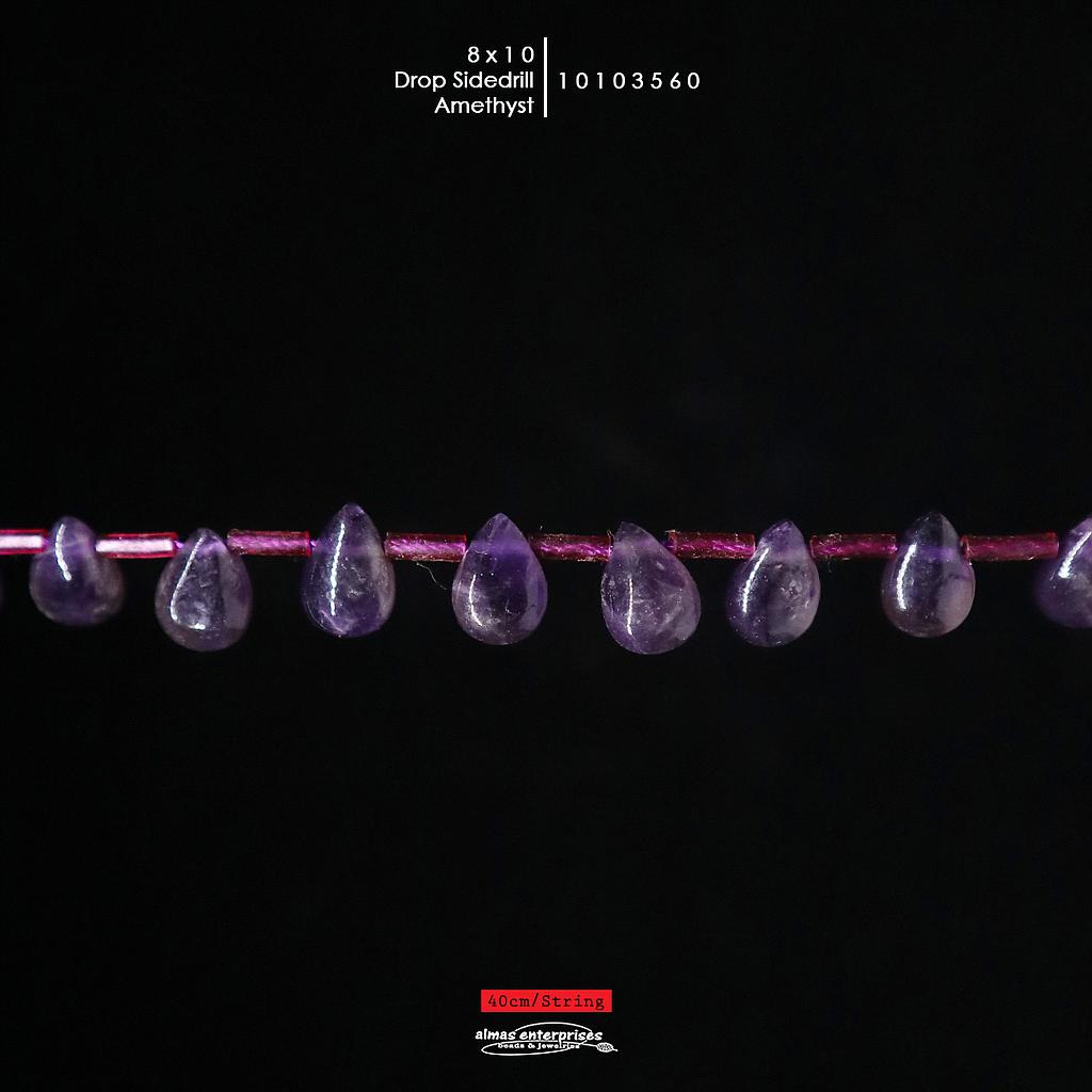 Drop Sidedrill 8x10 Amethyst