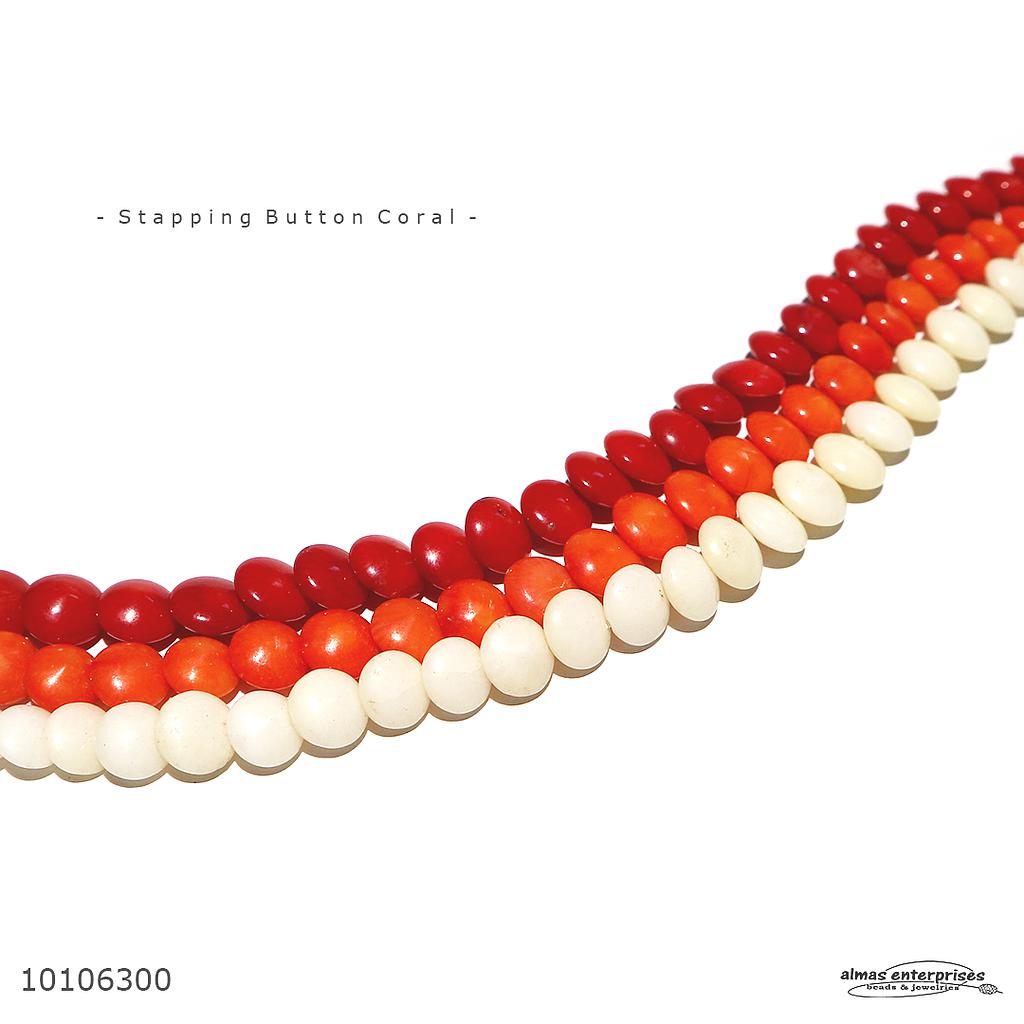 Stapping Button White Coral