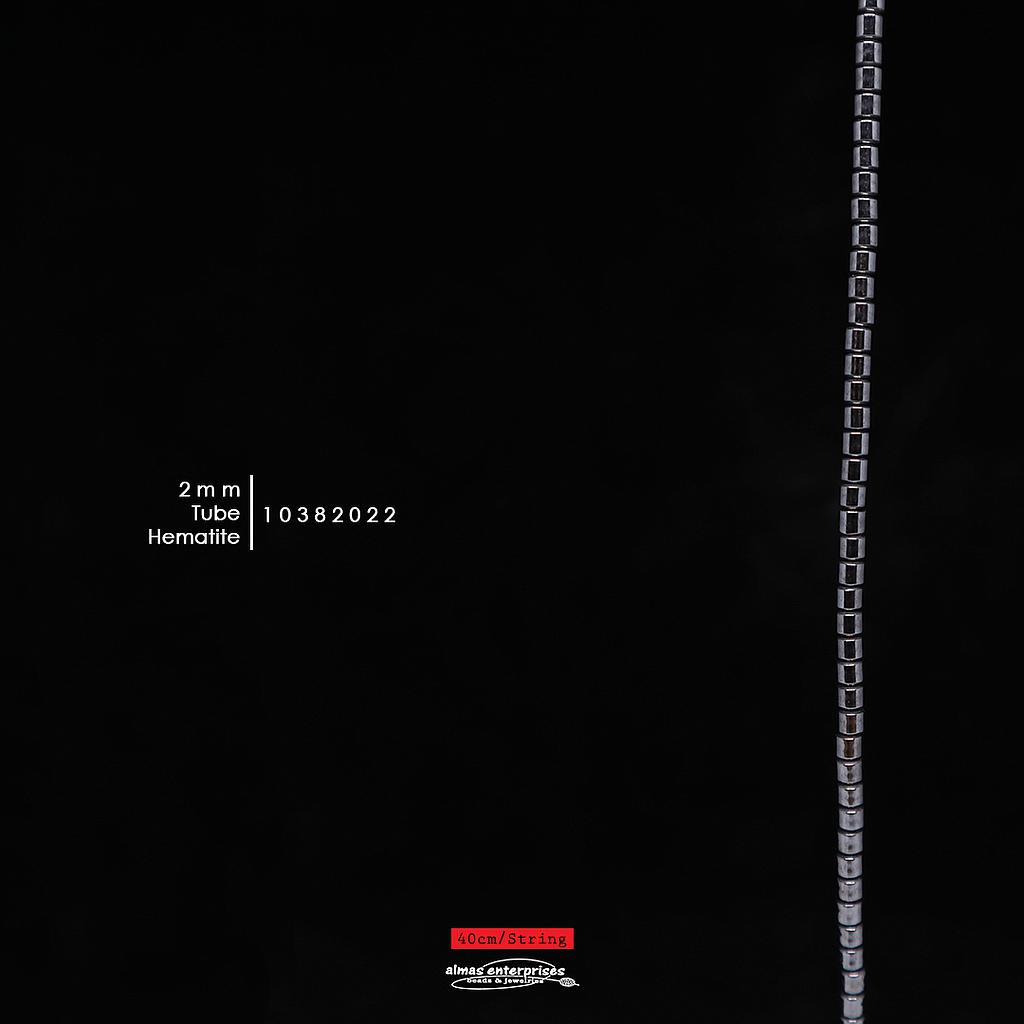 Tube 2mm Hematite