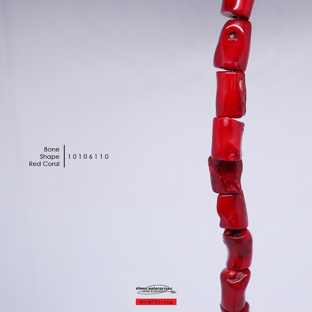 Bone Shape Red Coral