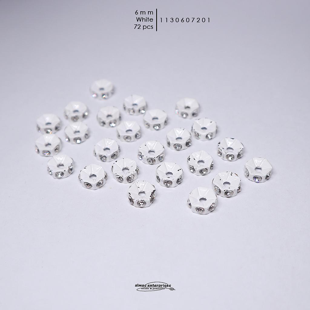 RONDELS 6MM WHITE