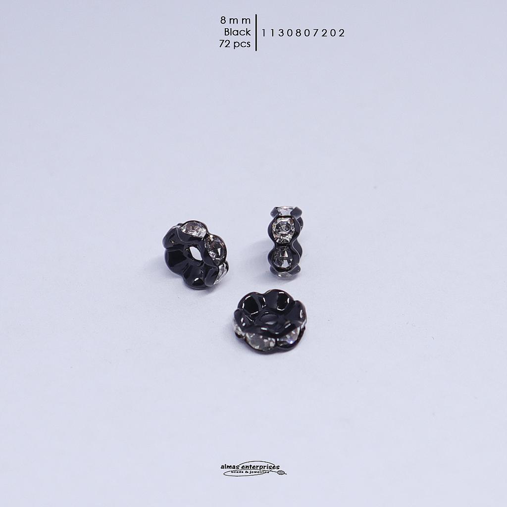 RONDELS 8MM BLACK
