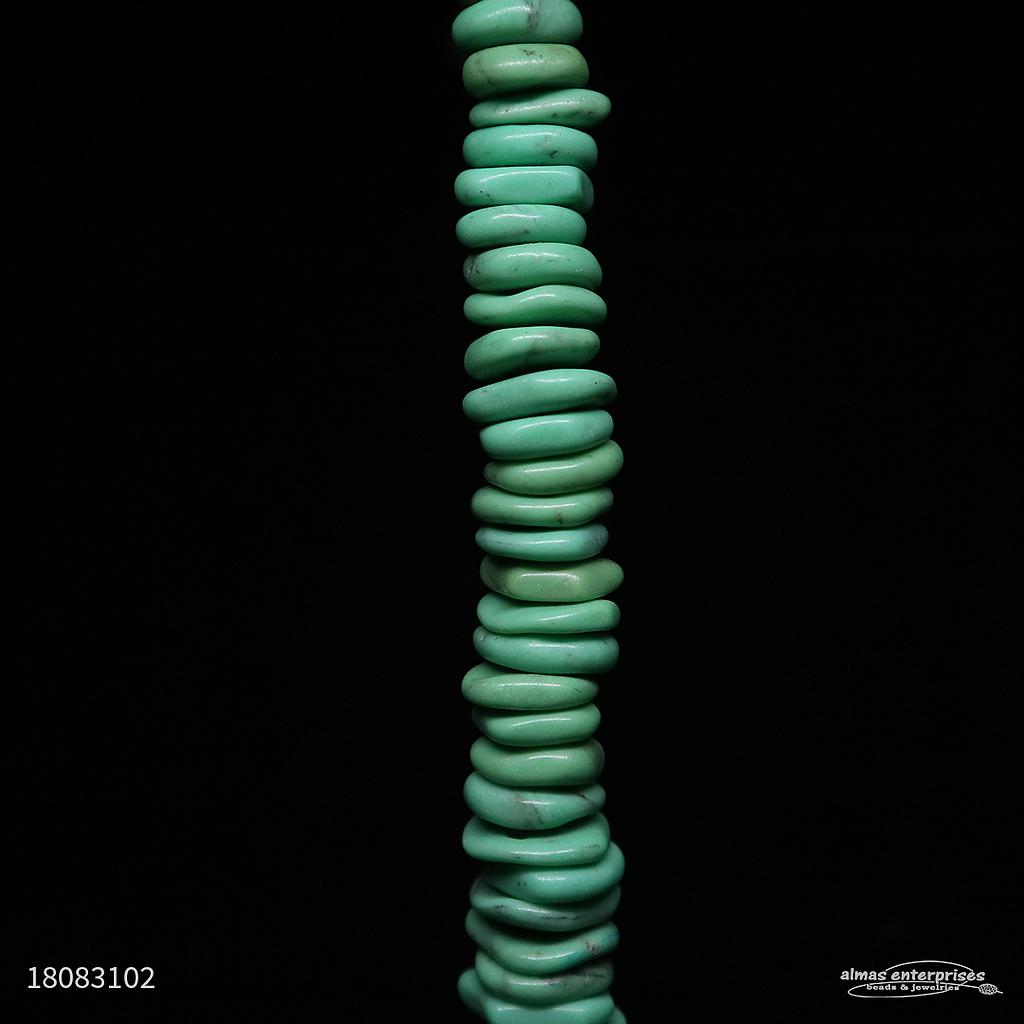 Flat Button Stab Turquoise