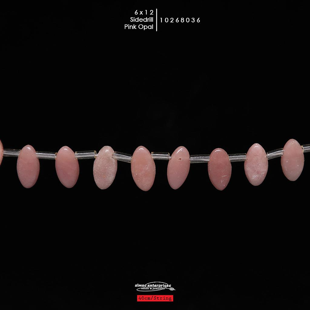 Side Drill 6x12 Pink Opal