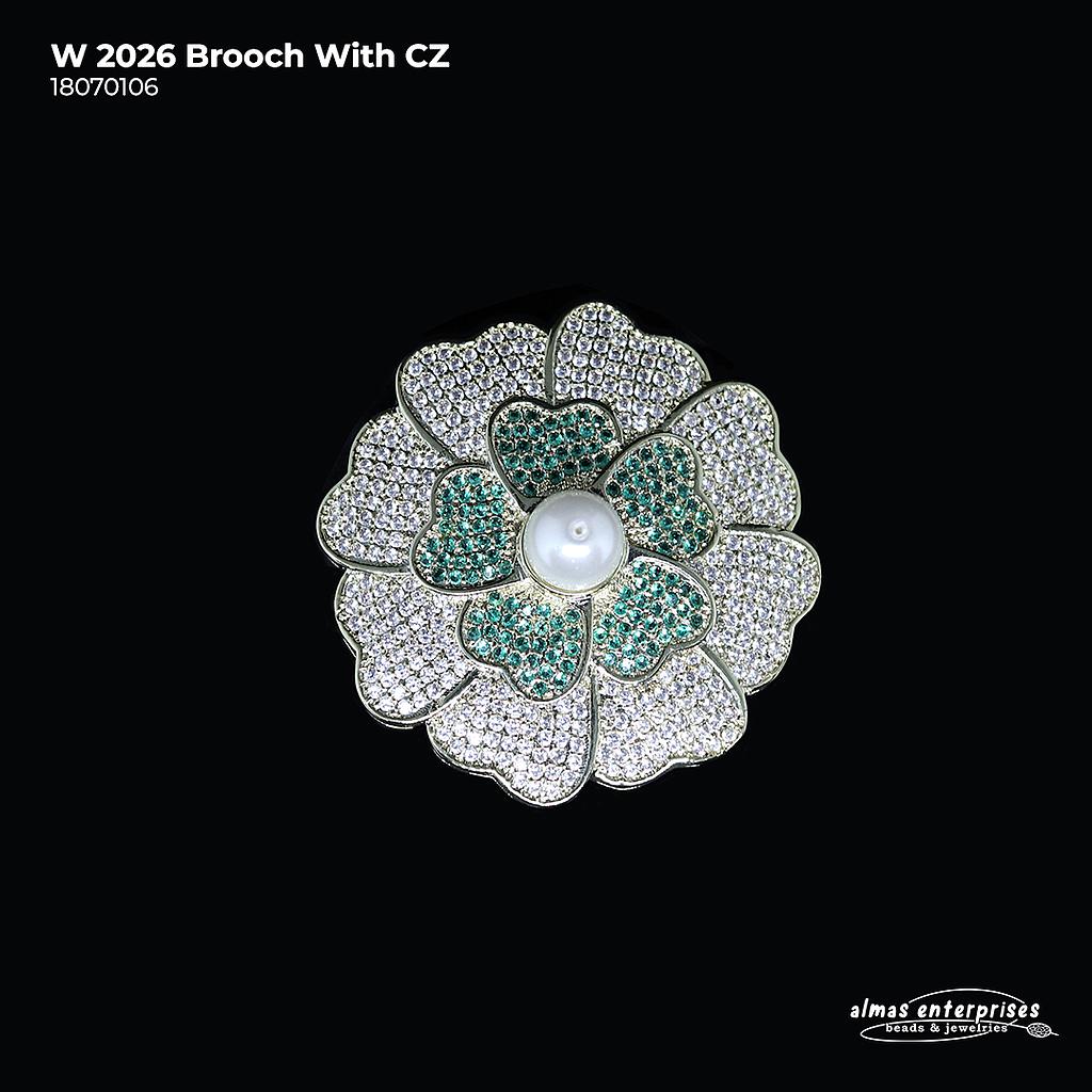  W 2026 Brooch With CZ