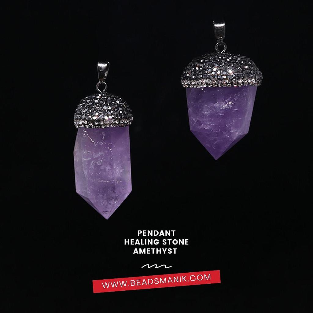 Amethyst Healing Stone Pendant 165