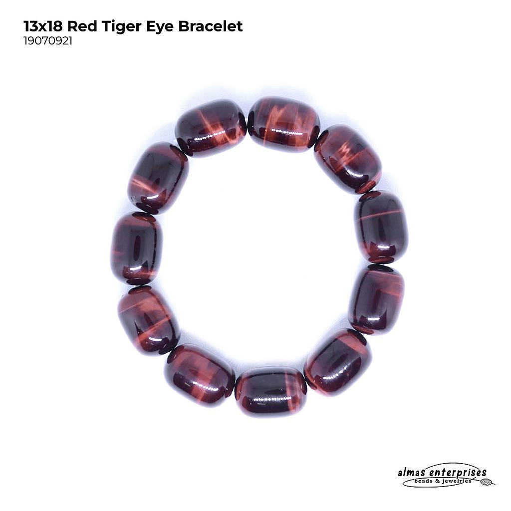 13x18 Red Tiger Eye Bracelet