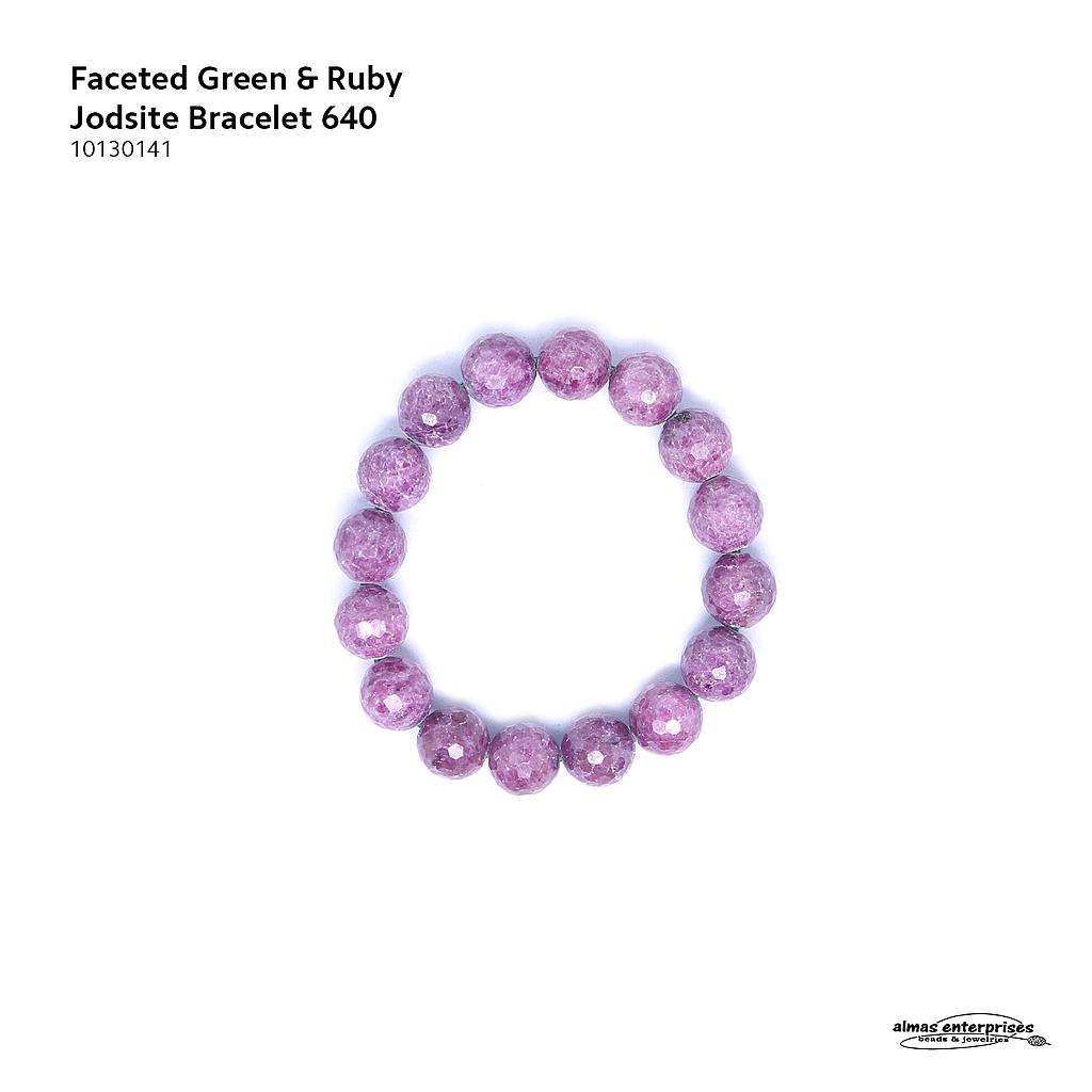 Fac Green&amp;Ruby Zoisite Bracelet 640