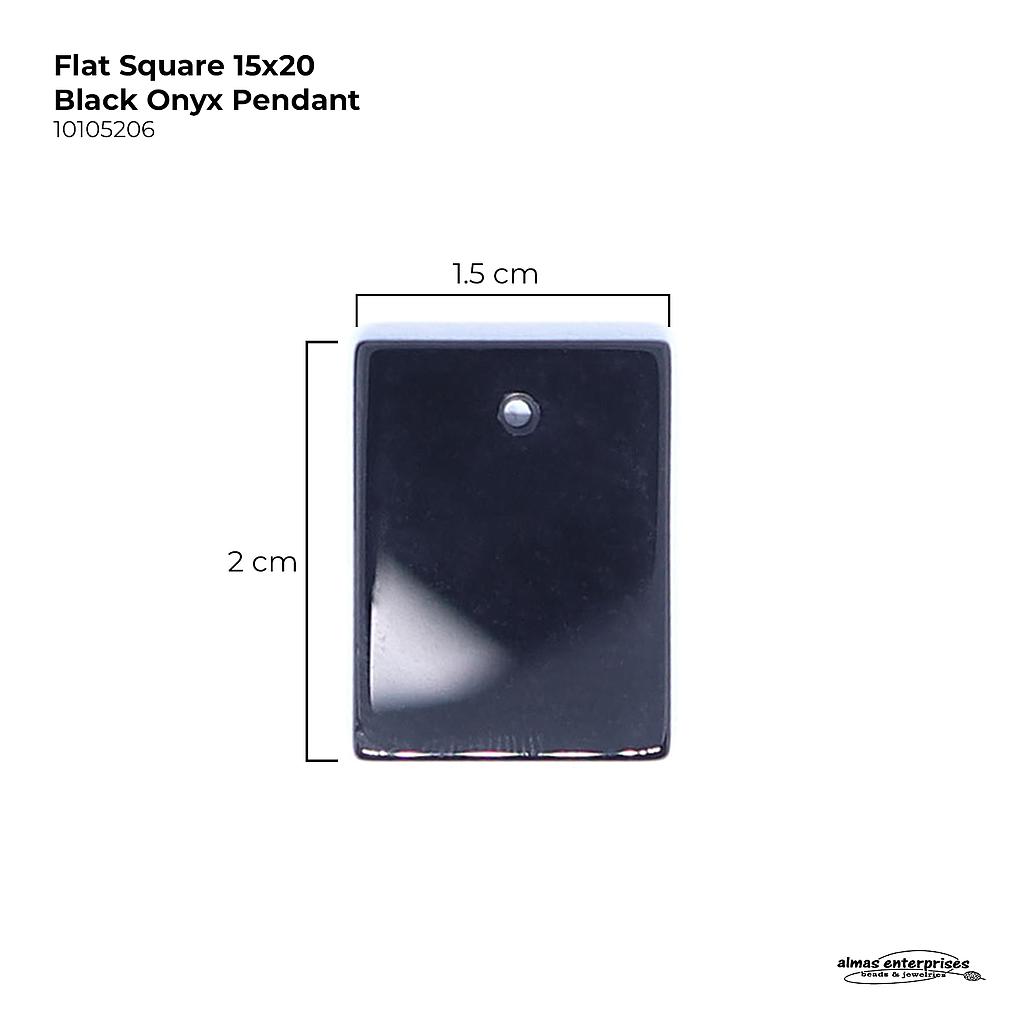 Flt Sq 15x20 Pendant Black Onyx/2