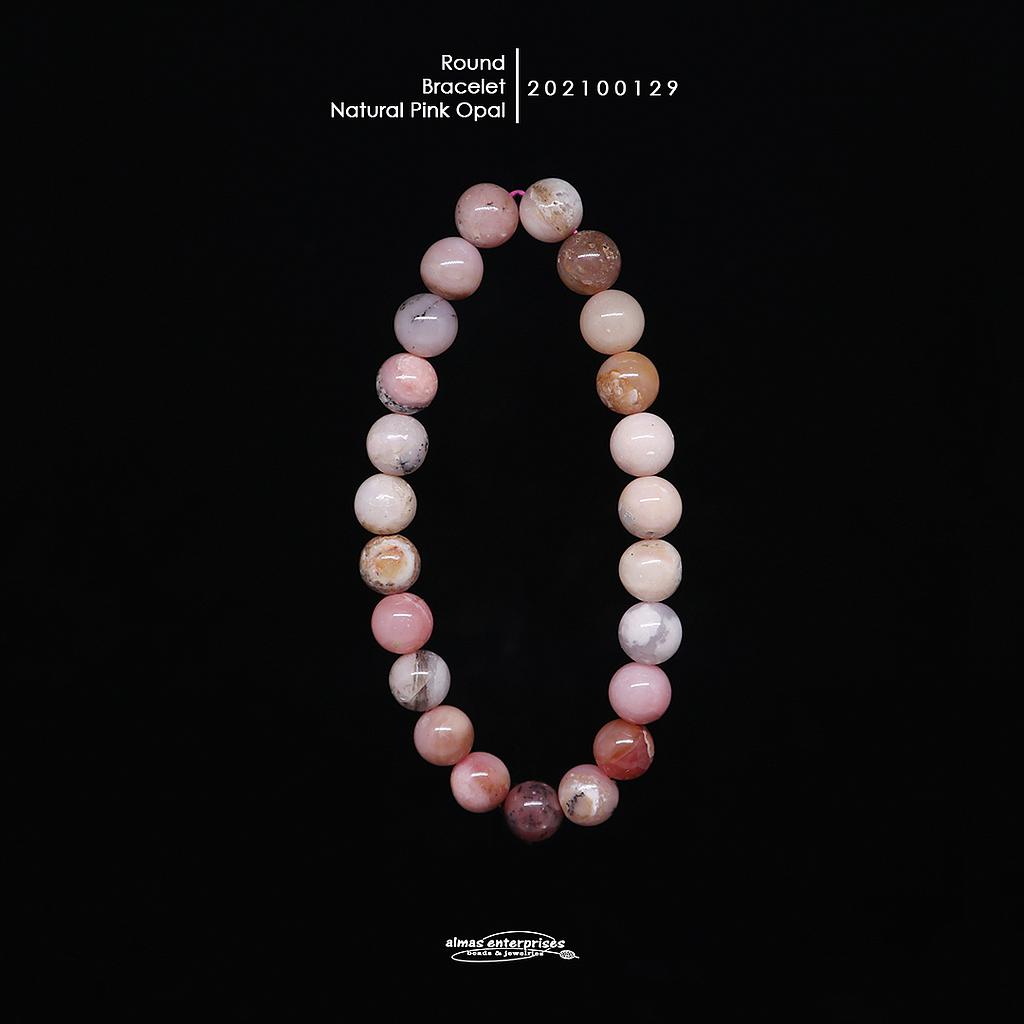 Bracelet Rd Nat.Pink Opal