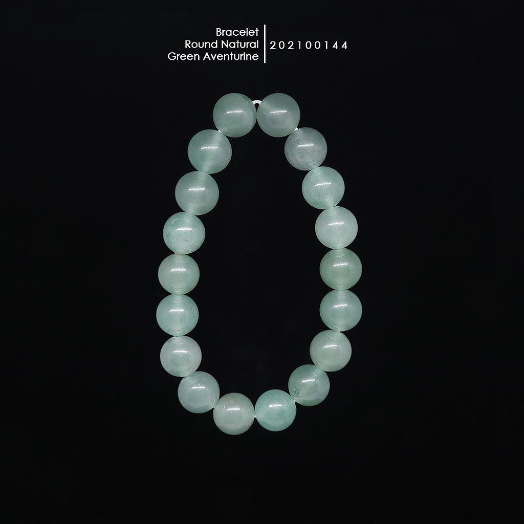 Bracelet Rd 10mm Nat.Green Aventurine