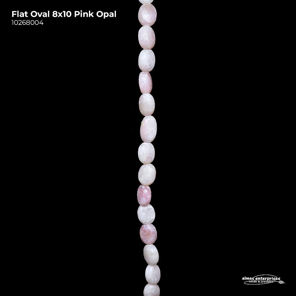 Flat Oval 8x10 Pink Opal