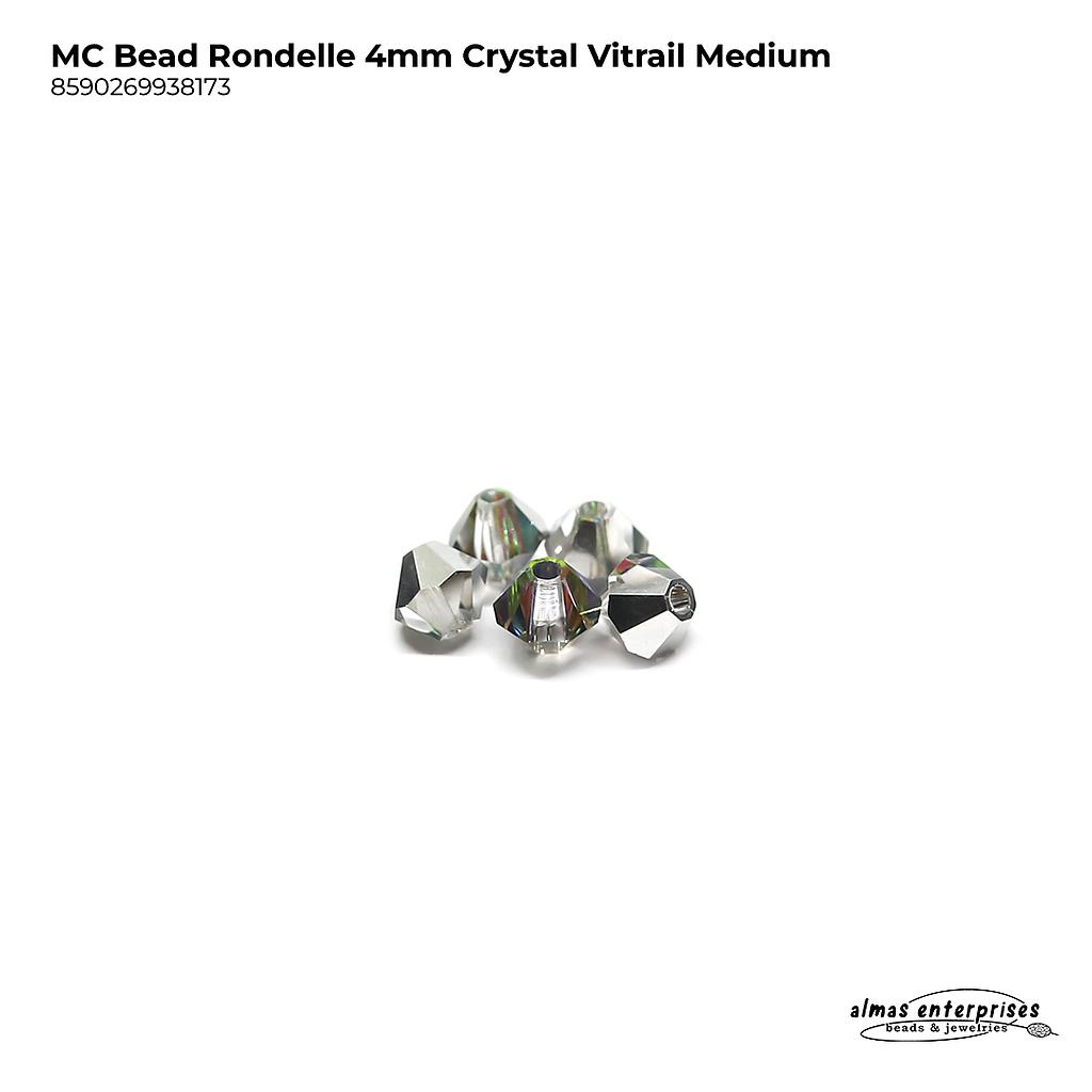 MC Bead Rondelle 4mm Crystal VM