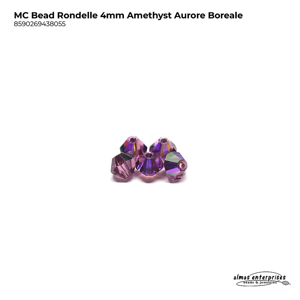 MC Bead Rondelle 4mm Amethyst AB