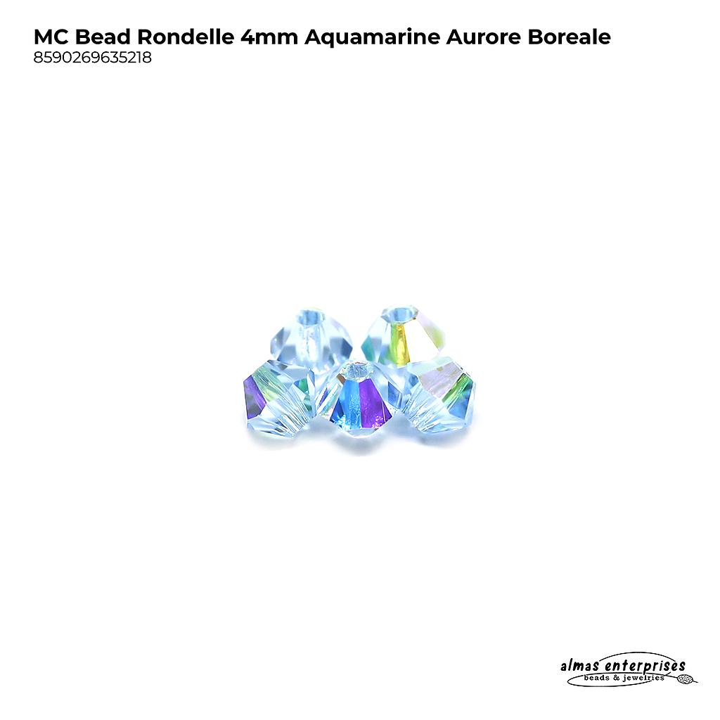 MC Bead Rondelle 4mm Aquamarine AB