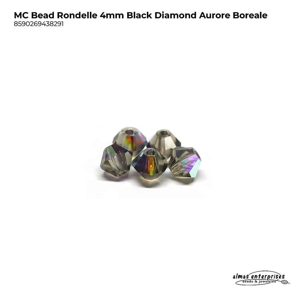 MC Bead Rondelle 4mm Bl Diam AB