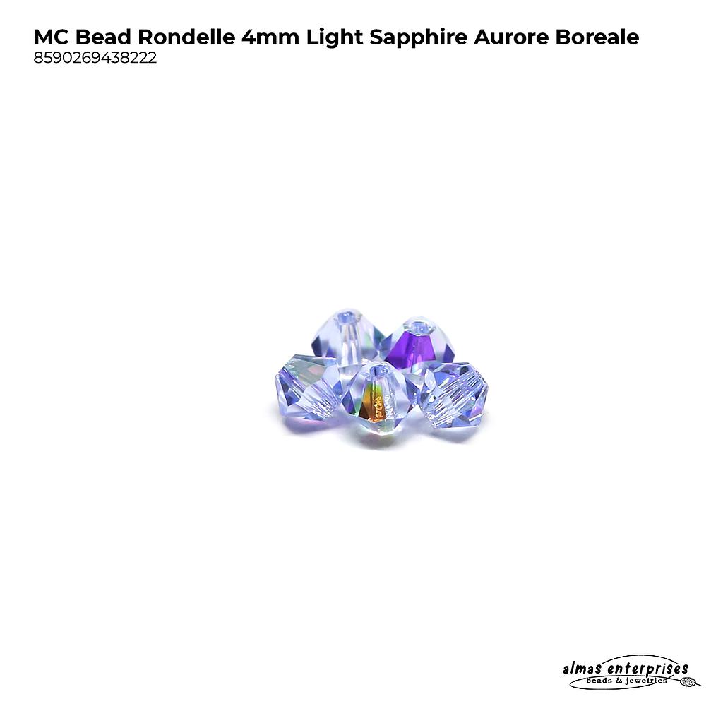 MC Bead Rondelle 4mm Lt.Sapph AB