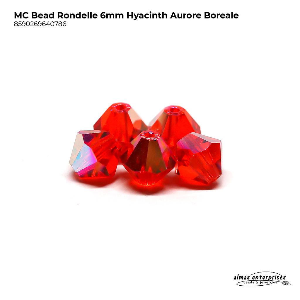 MC Bead Rondelle 6mm Hyacinth AB