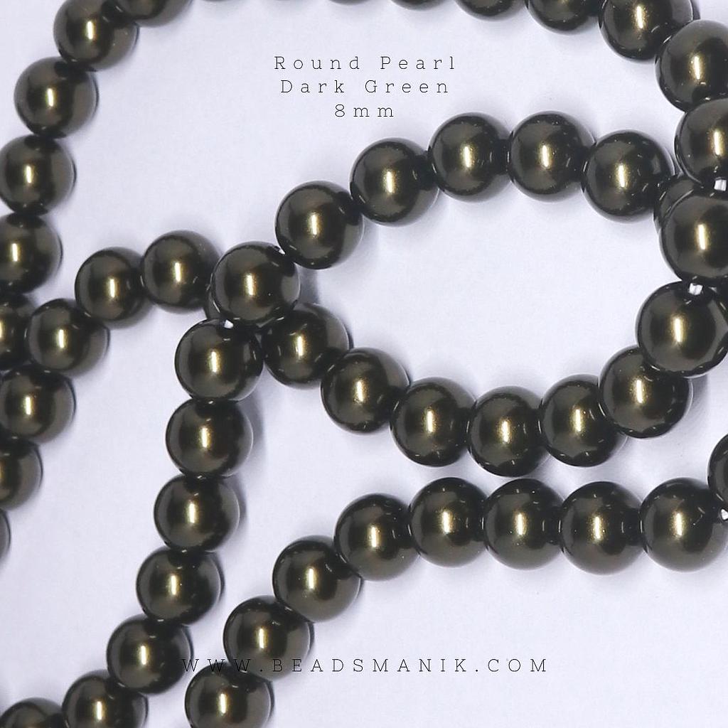 Preciosa Pearl 8mm Dk.Green