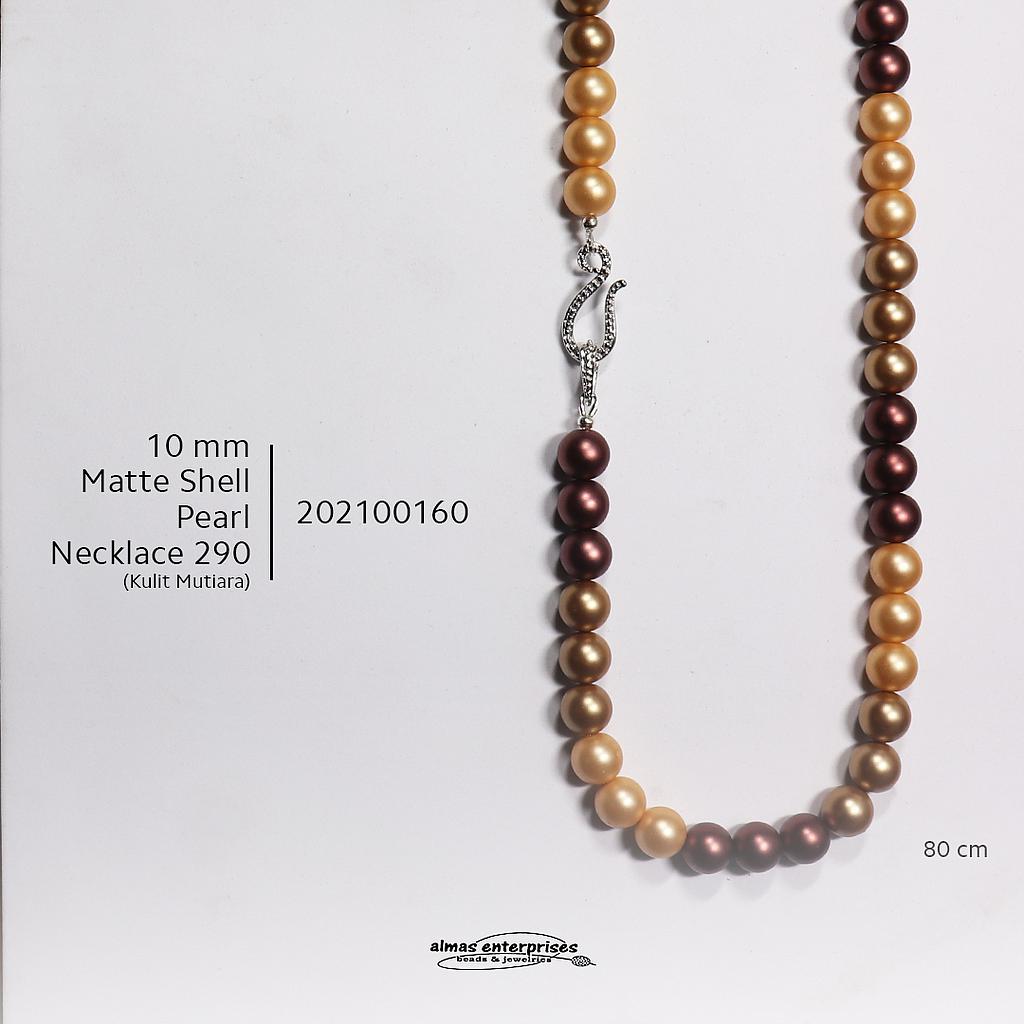 10mm Matte Shell Pearl Necklace 290