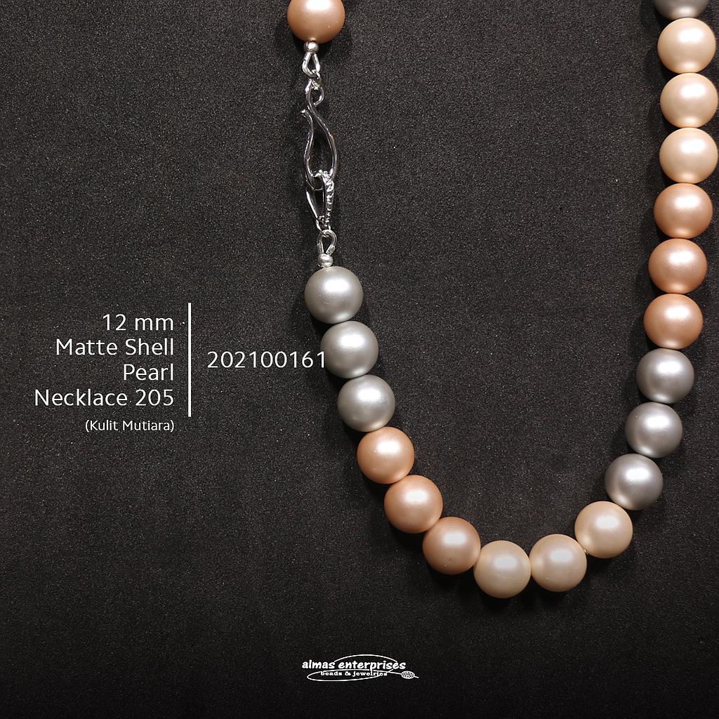 12mm Matte Shell Pearl Necklace 205