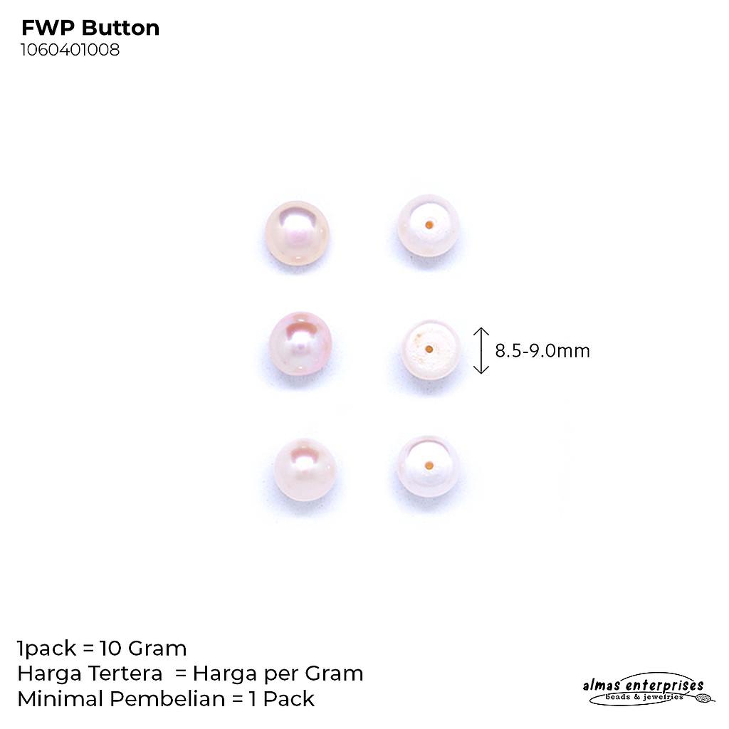 FWP BUTTON 8.5-9.0 WHITE