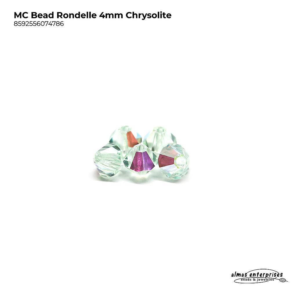 MC Bead Rondelle 4mm Chrysolite AB