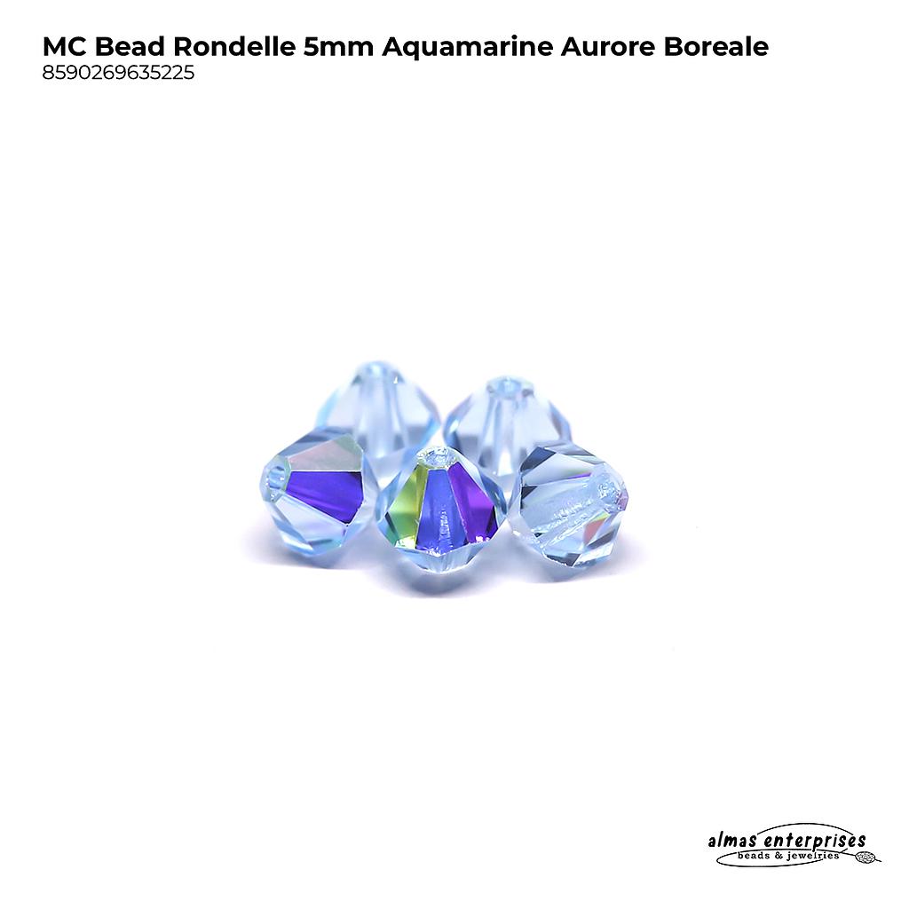 MC Bead Rondelle 5mm Aquamarine AB