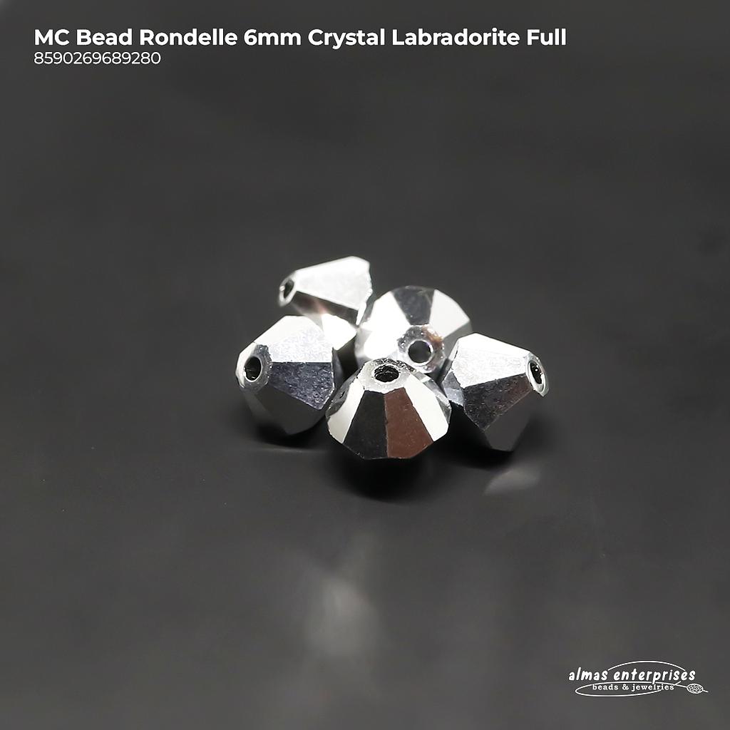 MC Bead Rondelle 6mm Crystal Labradorite -F