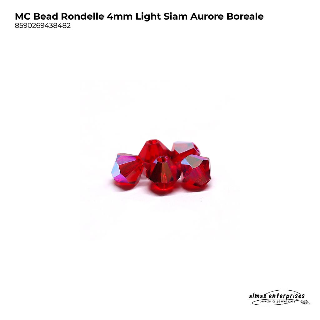 MC Bead Rondelle 4mm Lt.Siam AB