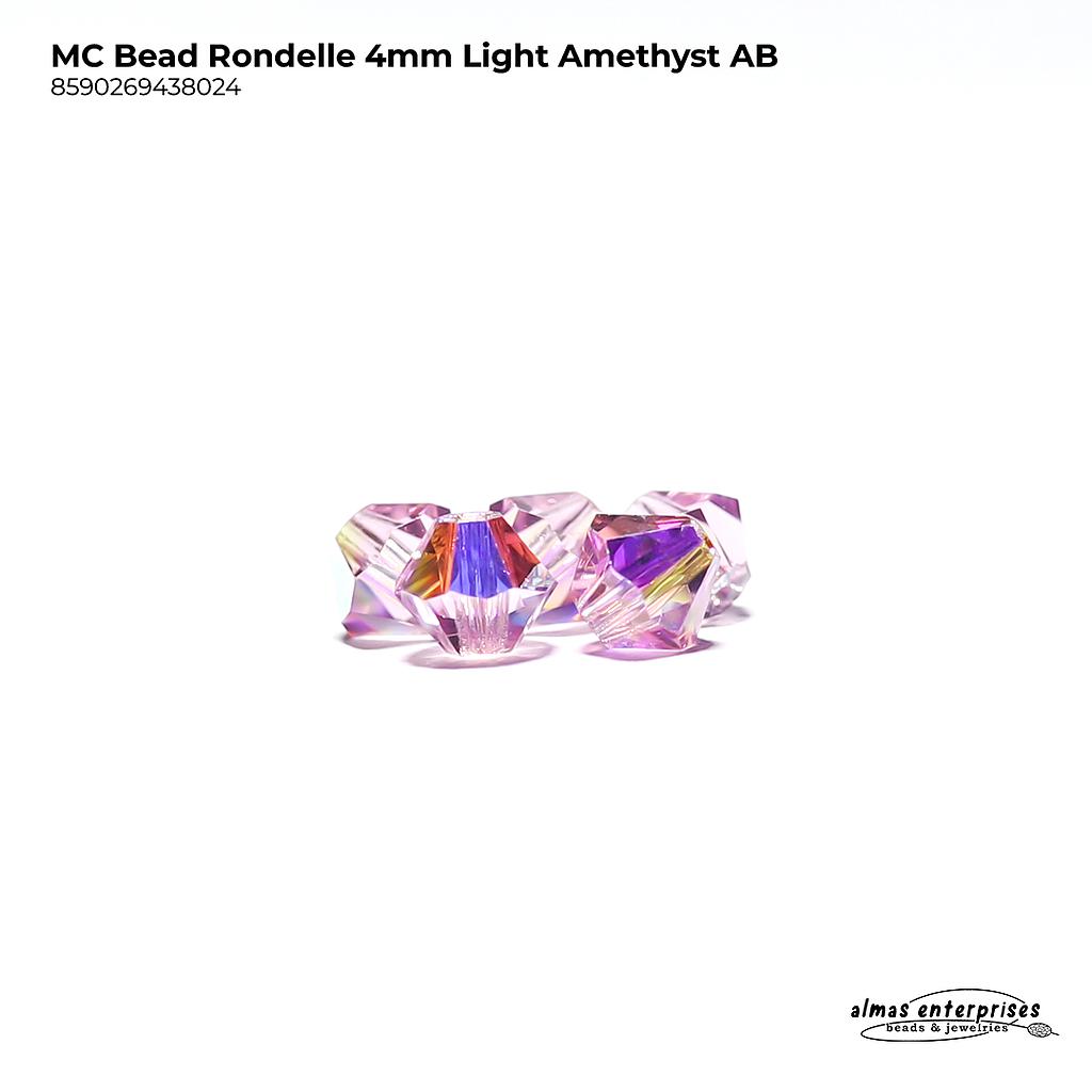 MC Bead Rondelle 4mm Lt. Amethyst AB