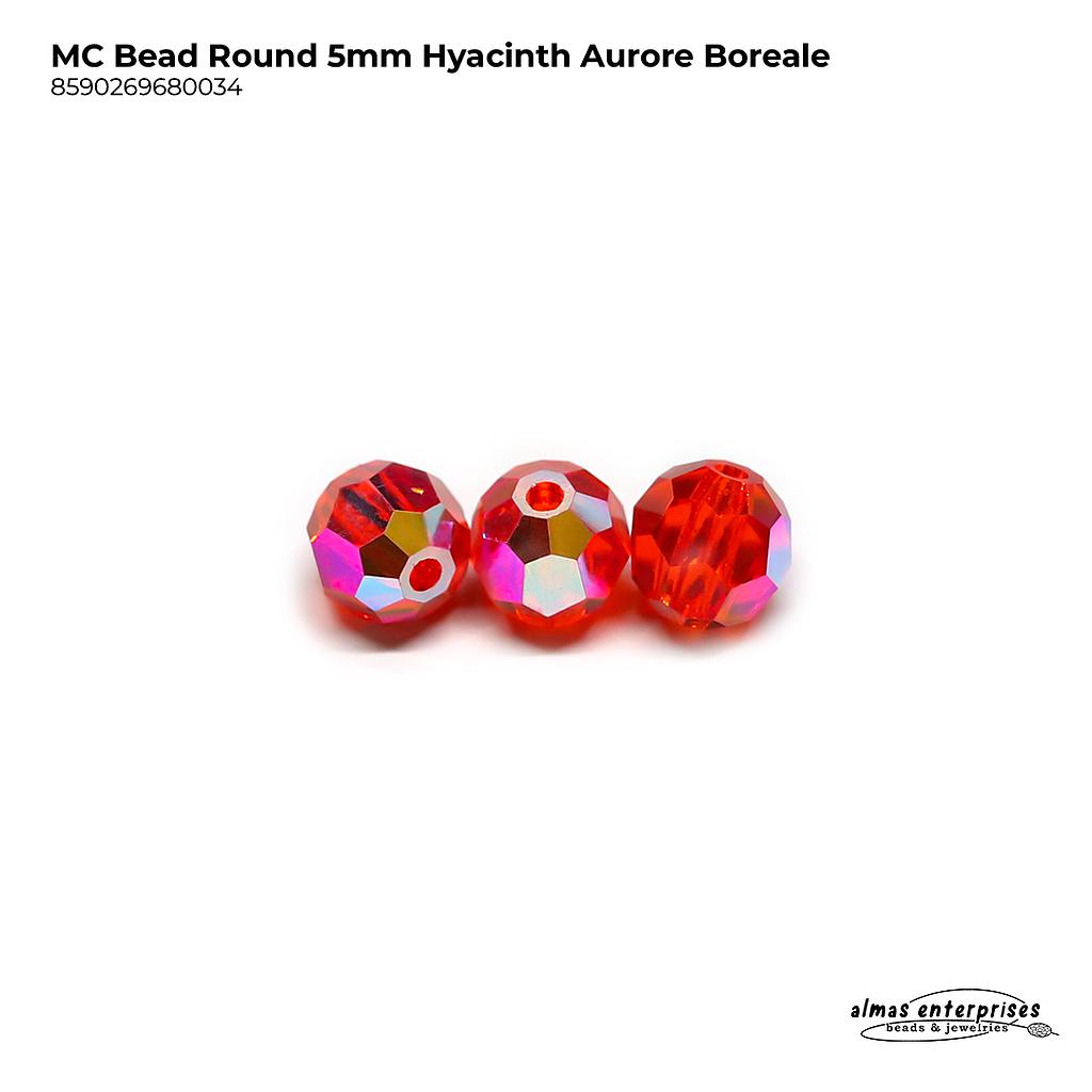 MC Bead Round 5mm Hyacinth AB