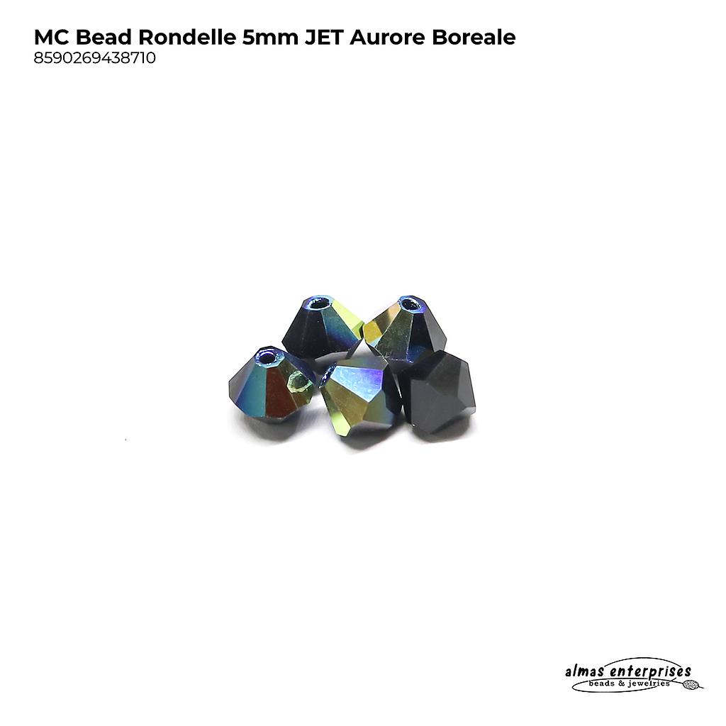 MC Bead Rondelle 5mm JET AB