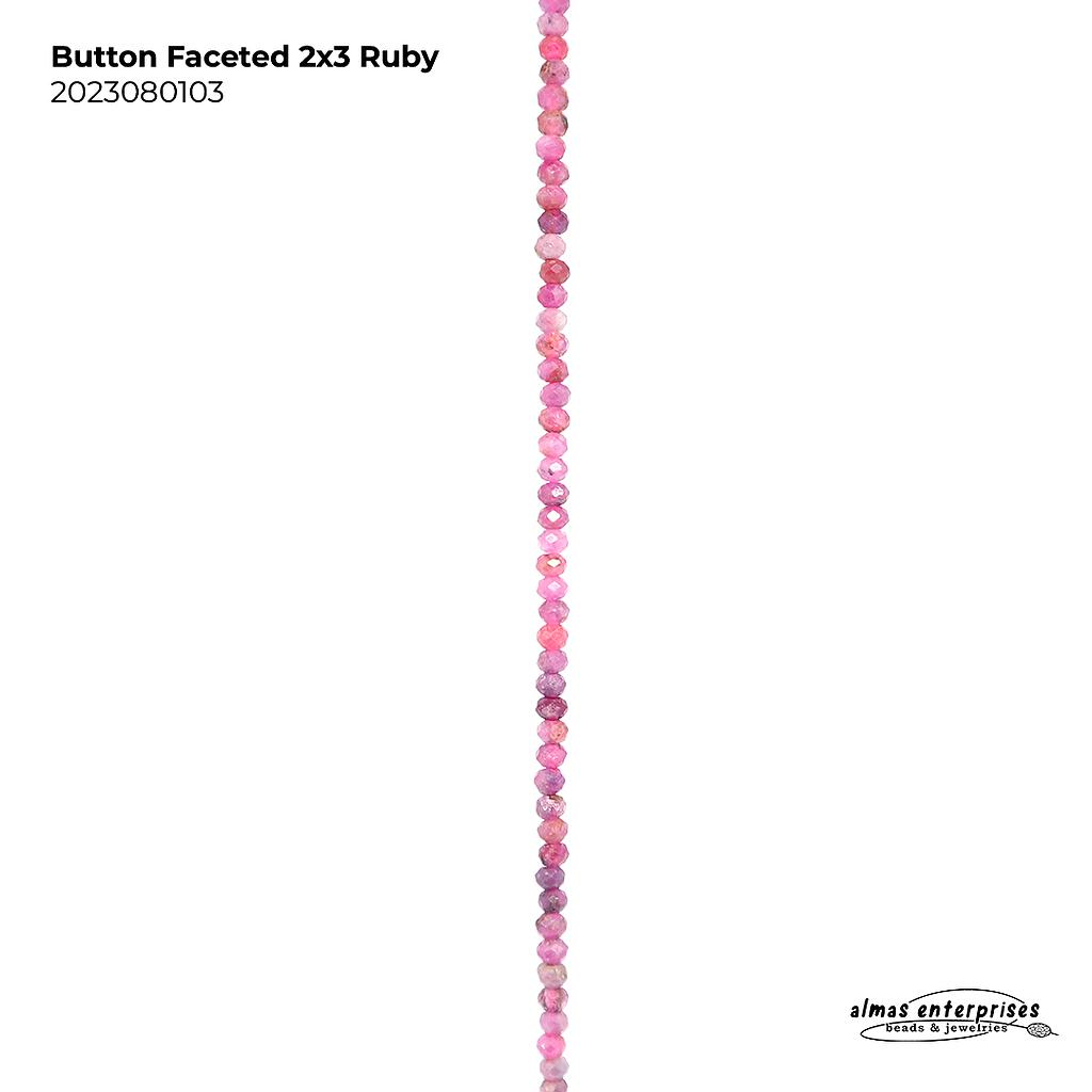 Button Fac. 2x3mm Ruby