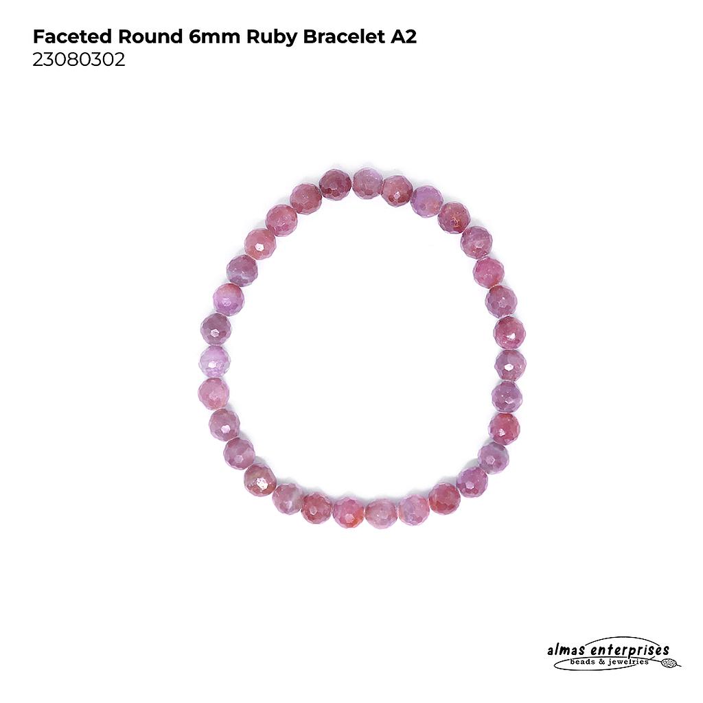 Fac Rd 6mm Ruby Bracelet AB