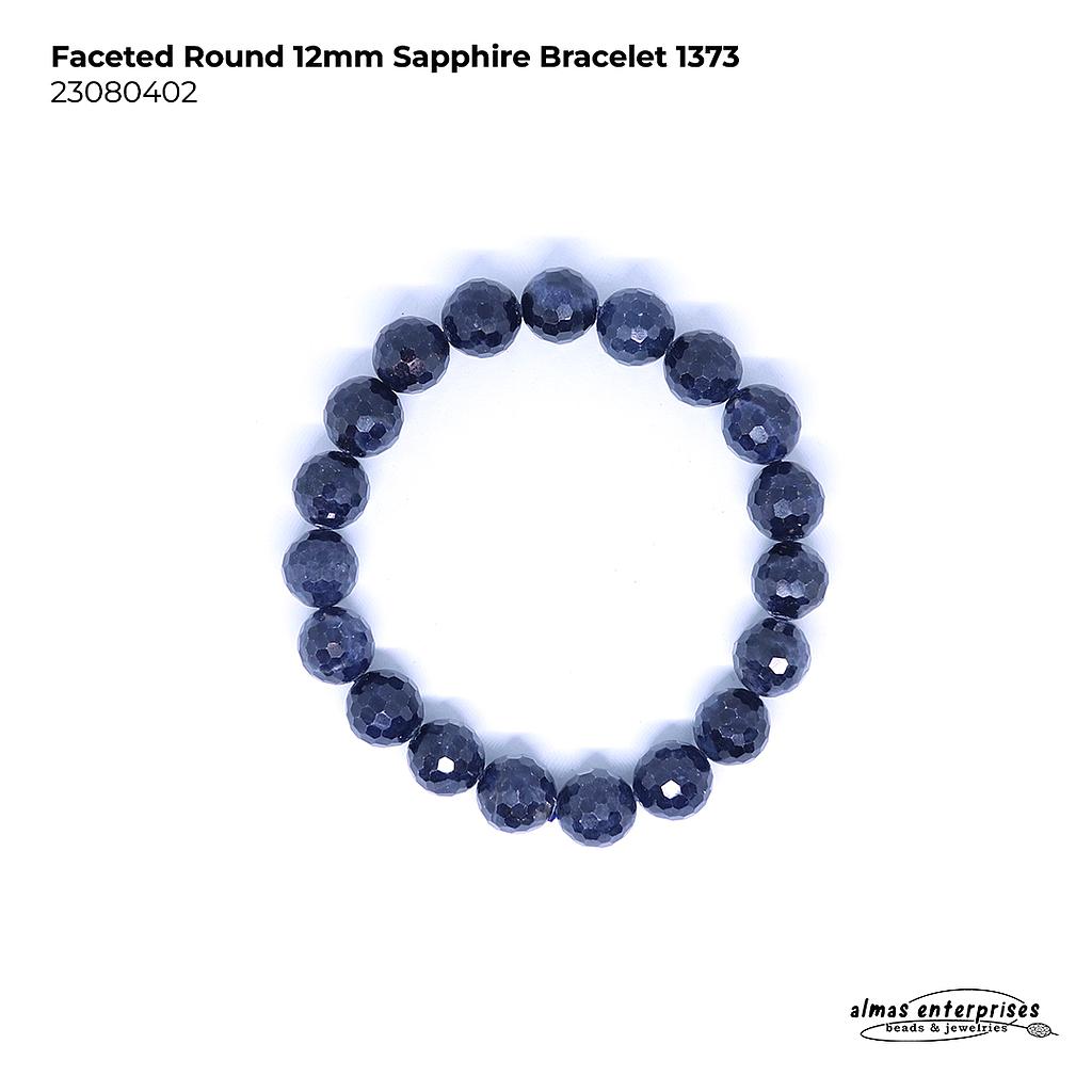 Fac Rd 12mm Sapphire Bracelet