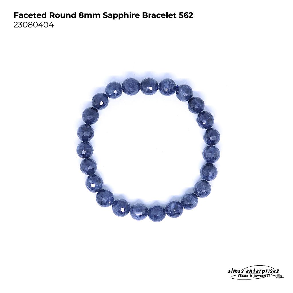 Fac Rd 8mm Sapphire Bracelet