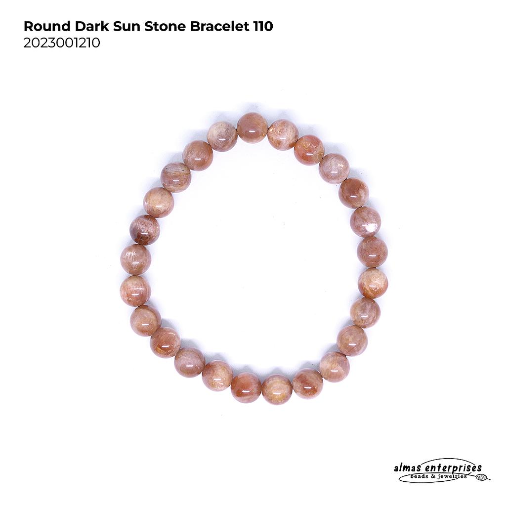 Round Dark Sunstone Bracelet