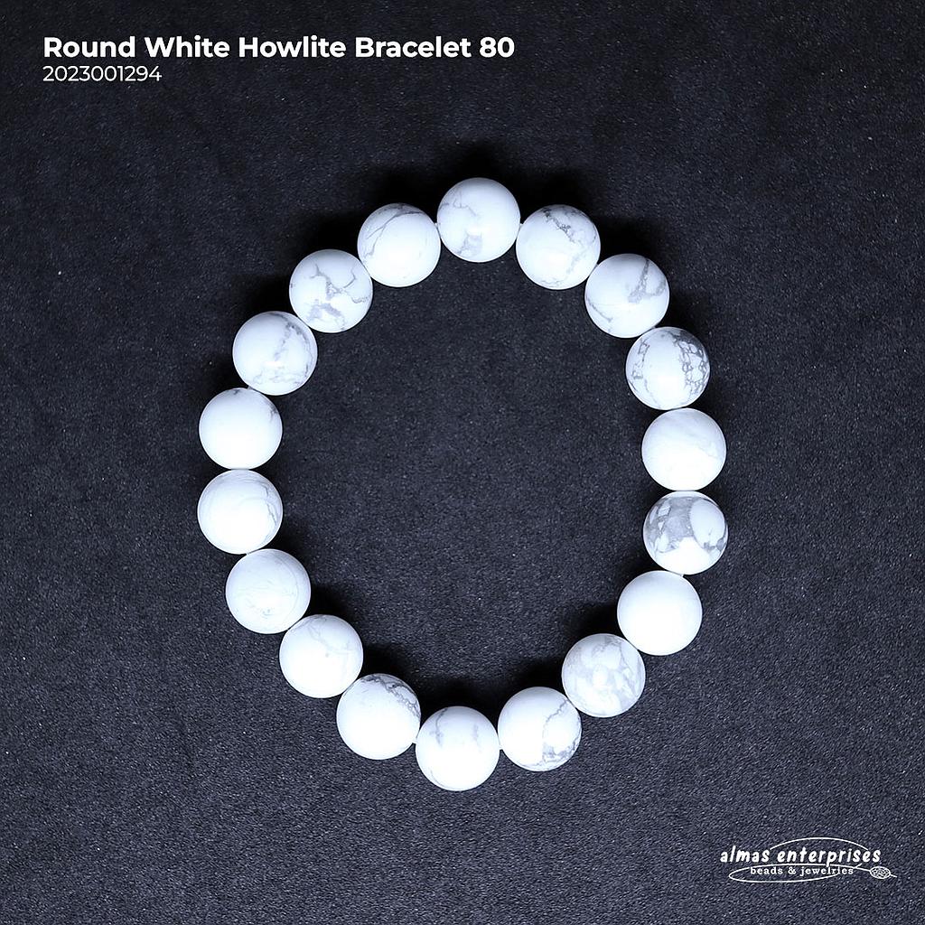 Round White Howlite Bracelet