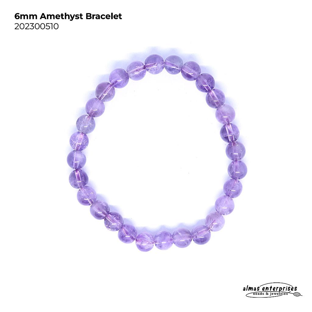 Rd 6mm Amethyst Bracelet