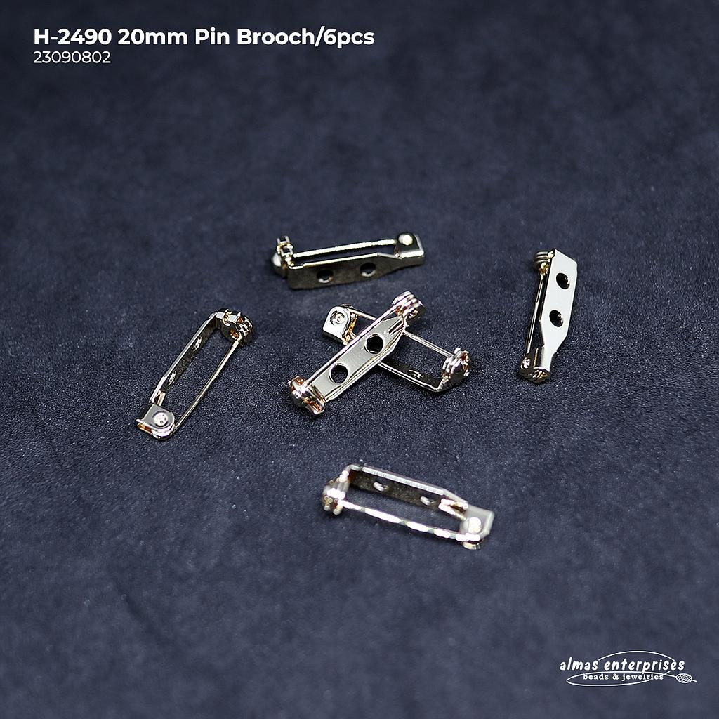 H-2490 20mm Pin Brooch/6pcs