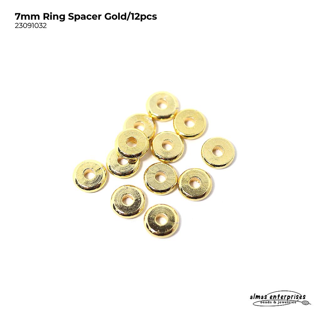 7mm Ring Spacer Gold/12pcs