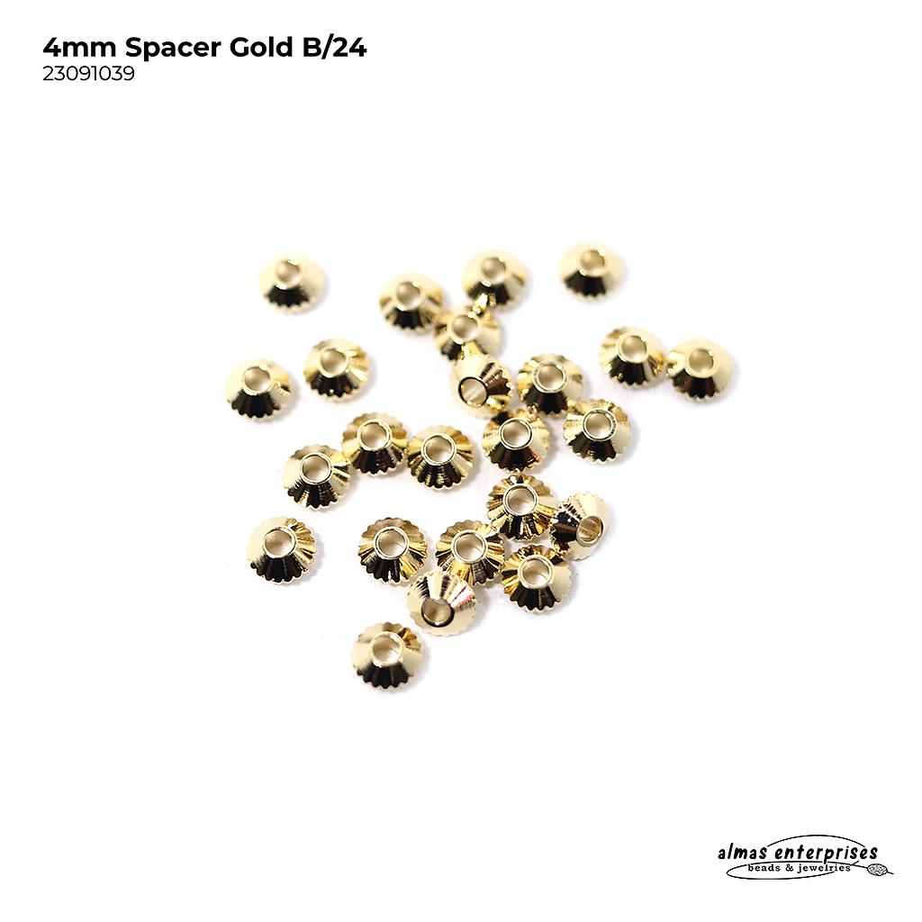 4mm Spacer Gold/24pcs