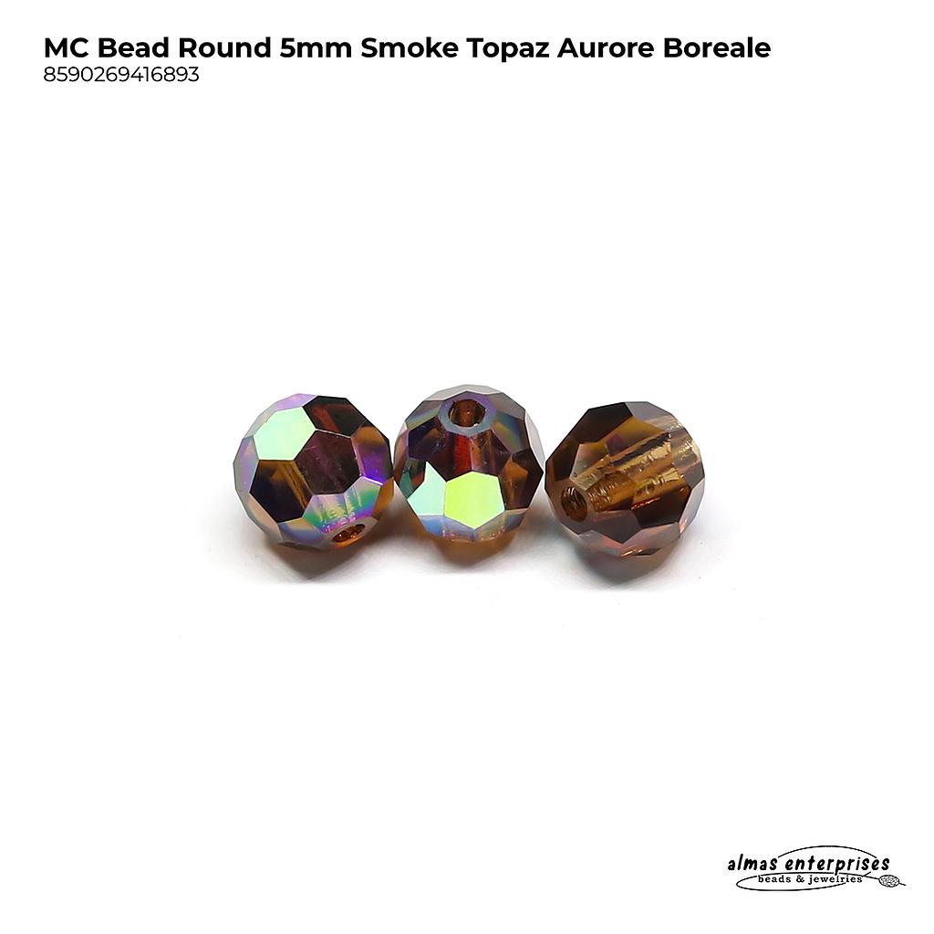 MC Bead Round 5mm Sm.Topaz AB