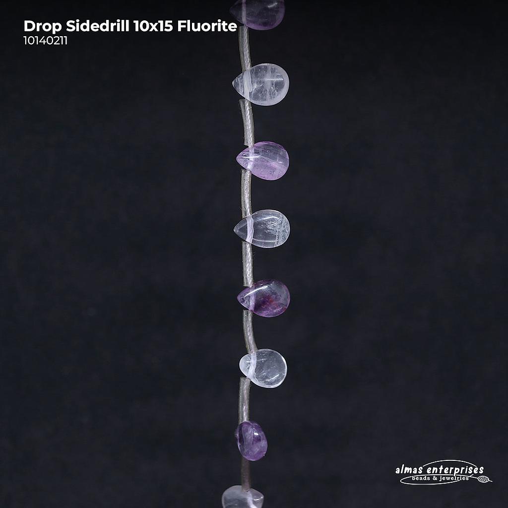 Drop Sidedrill 10x15 Fluorite