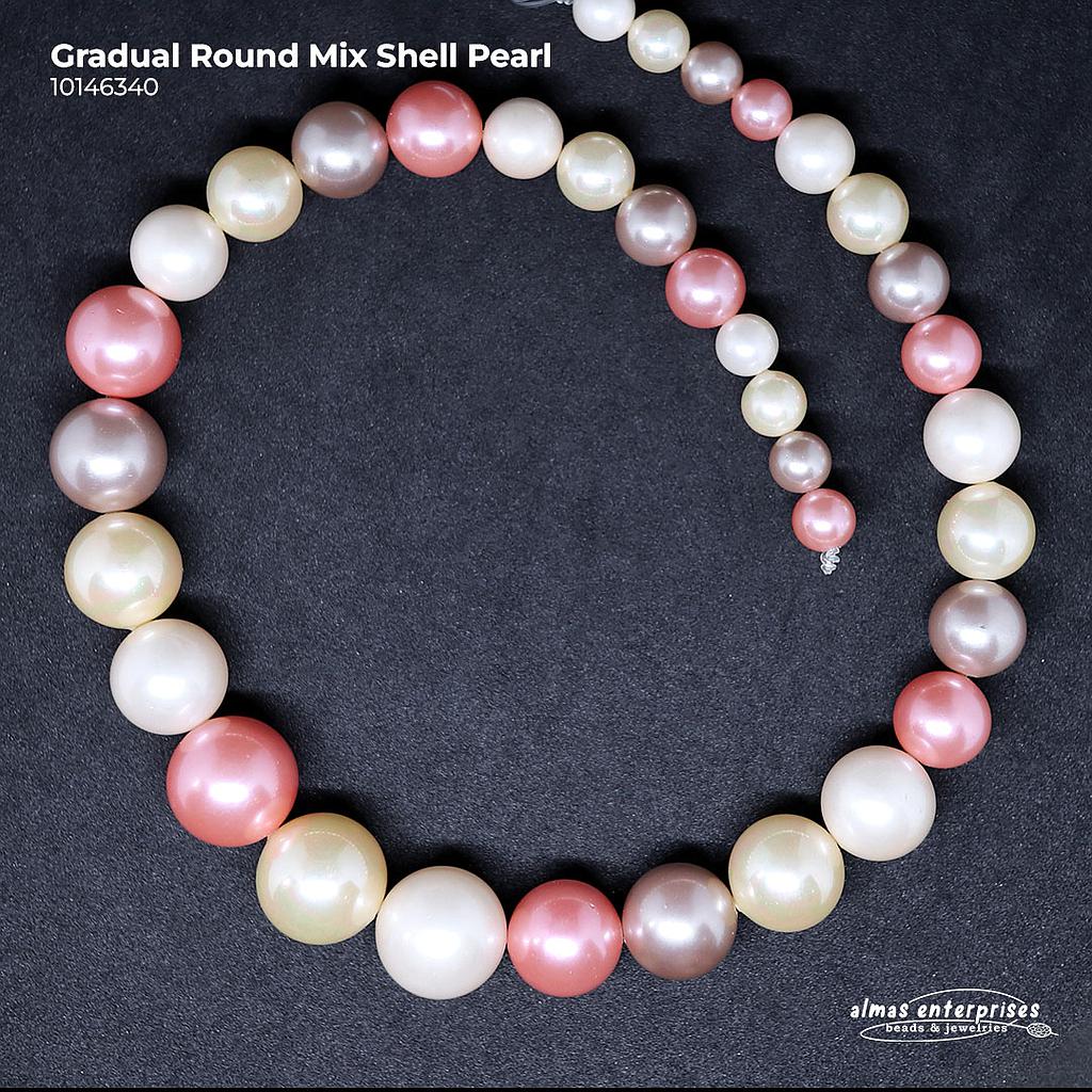 Gradual Round Mix Shell Pearl