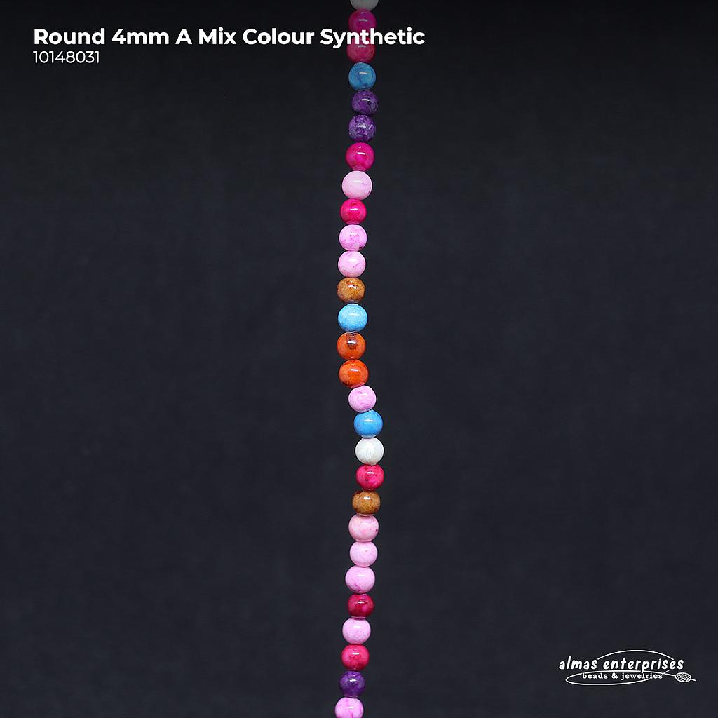 Rd 4mm A Mix Colour Synthetic